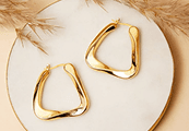 Gold earrings